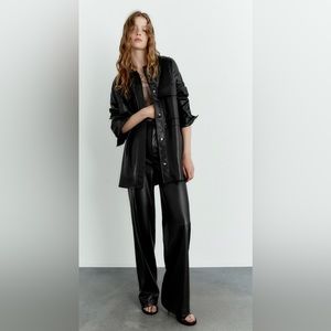 Zara leather trousers